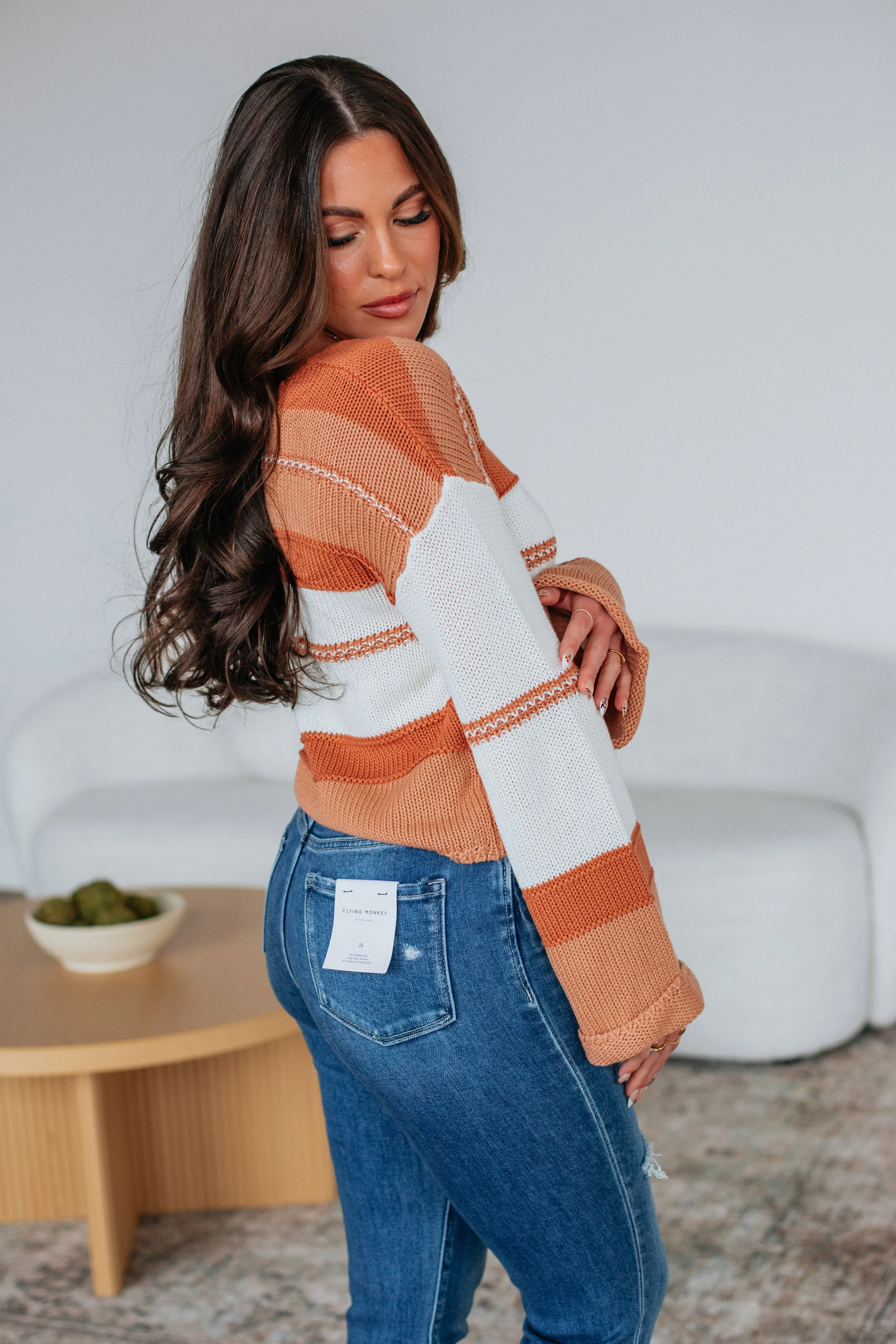 Mikella Colorblock Sweater - Clay Mix