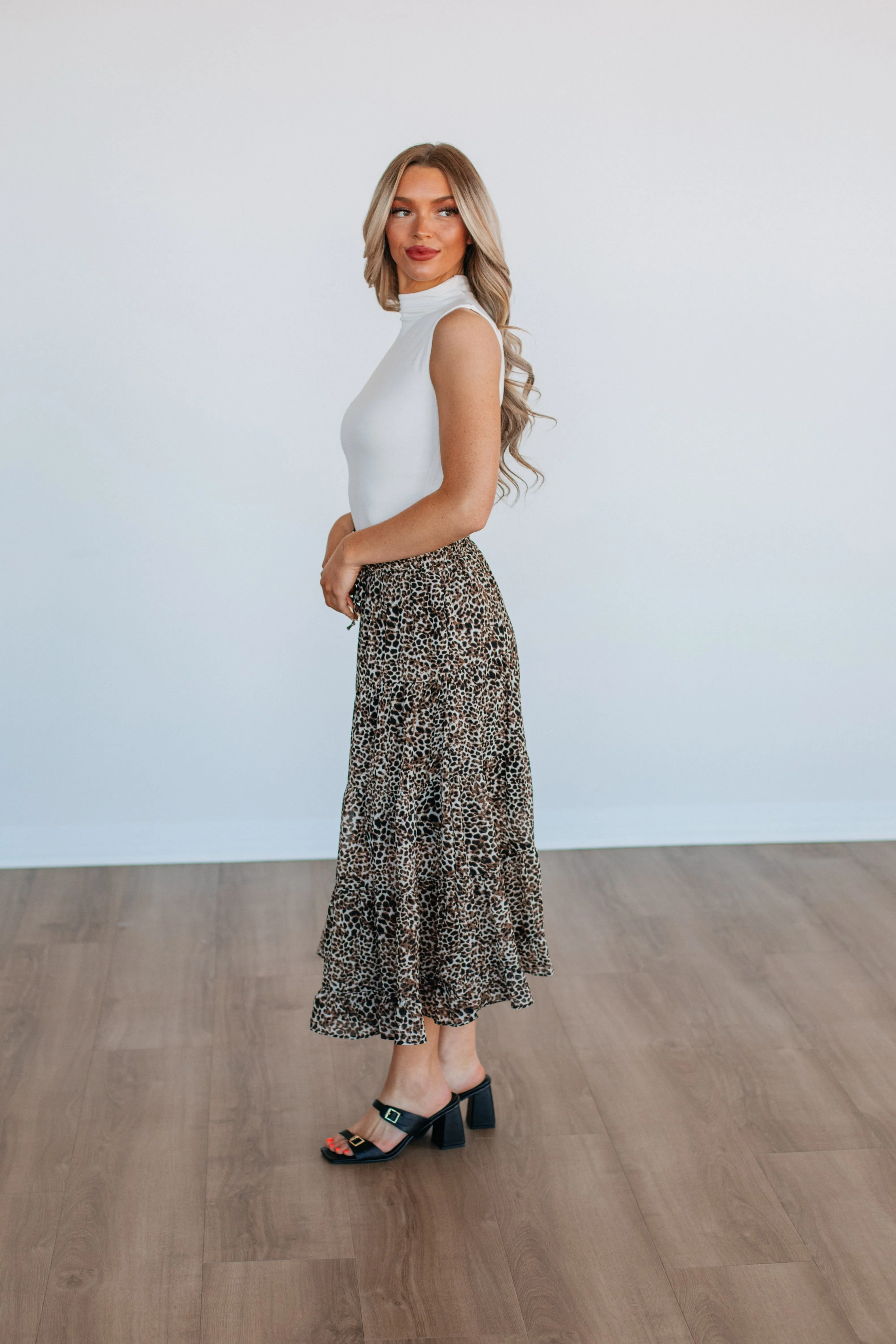Nisha Leopard Skirt