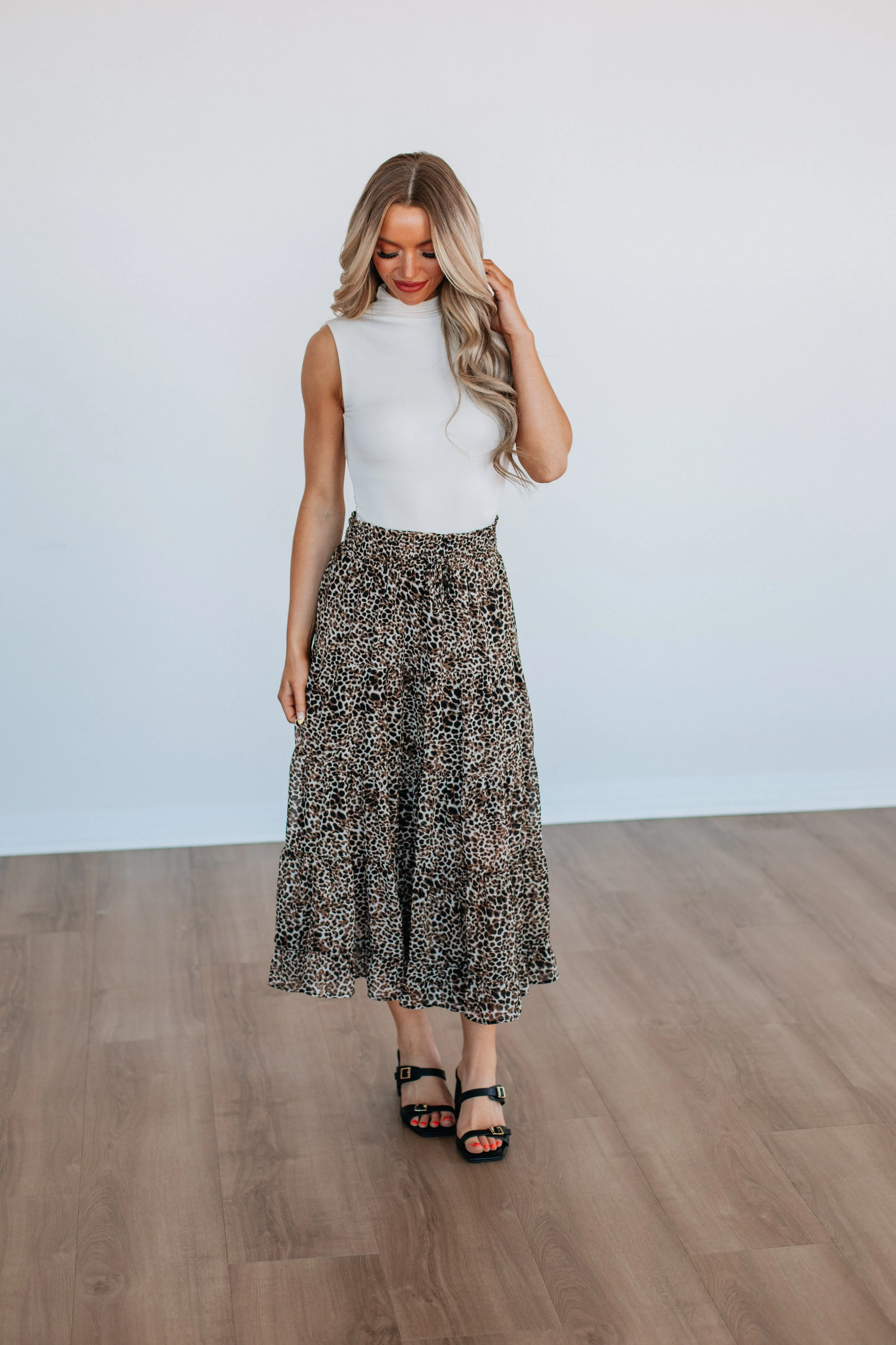 Nisha Leopard Skirt