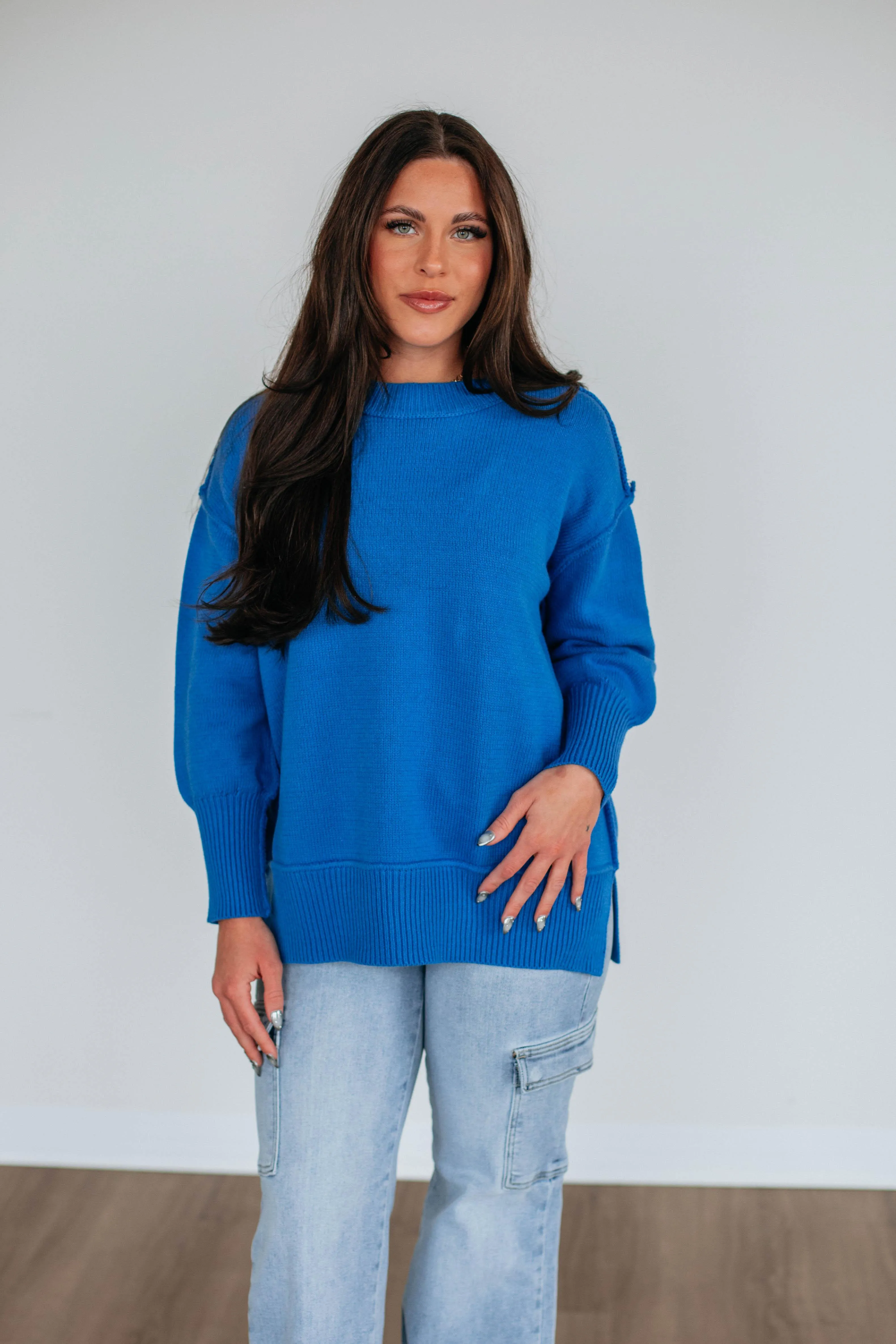 Odelia Oversized Sweater - Royal Blue