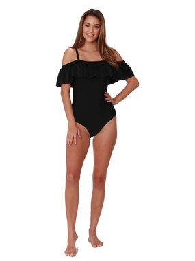 Off-the-shoulder one piece, swimwear