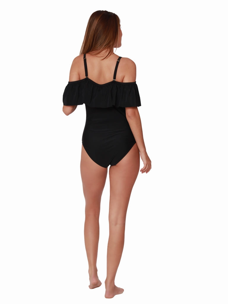 Off-the-shoulder one piece, swimwear