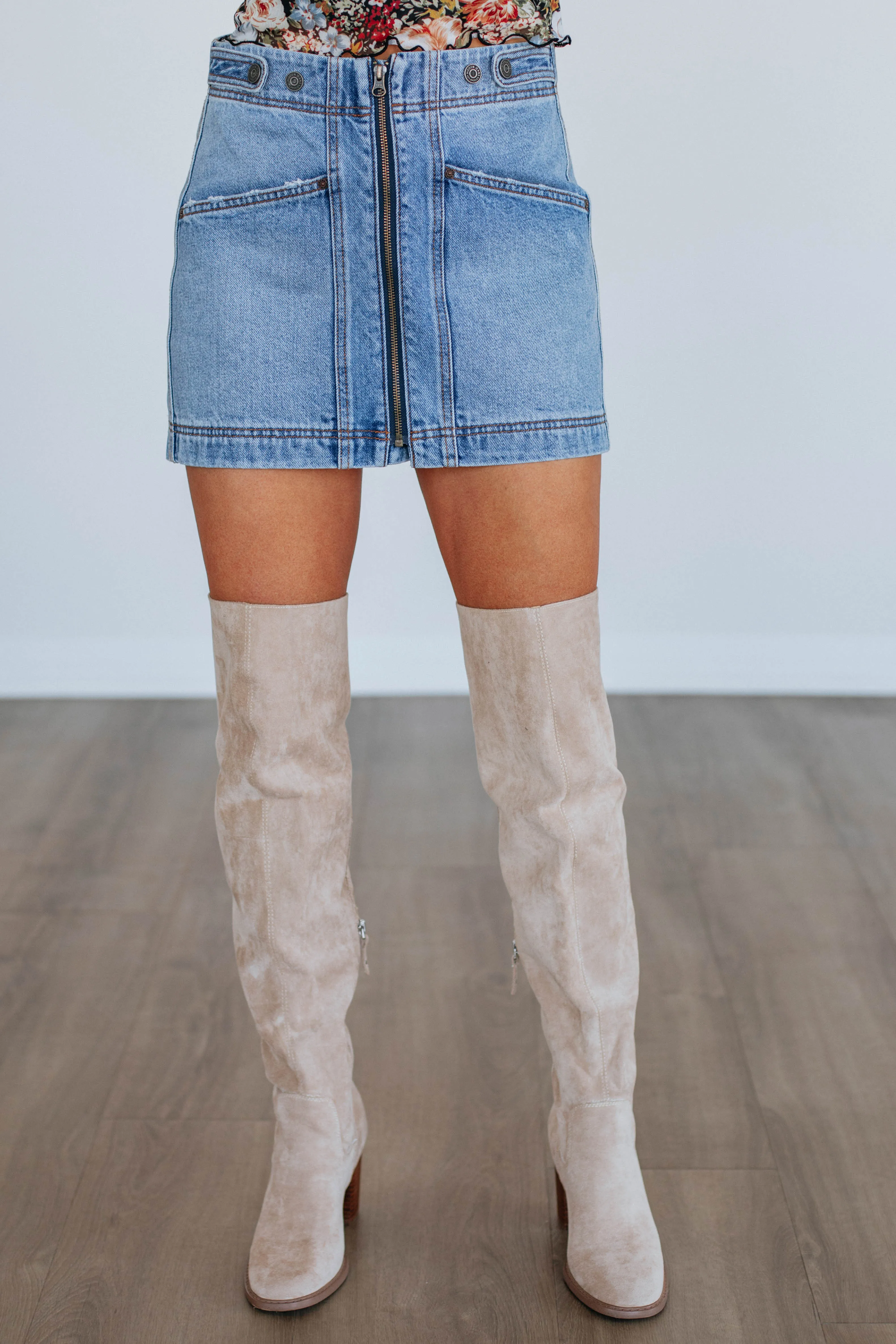 Peyton Hidden Denim Skirt - Soulful