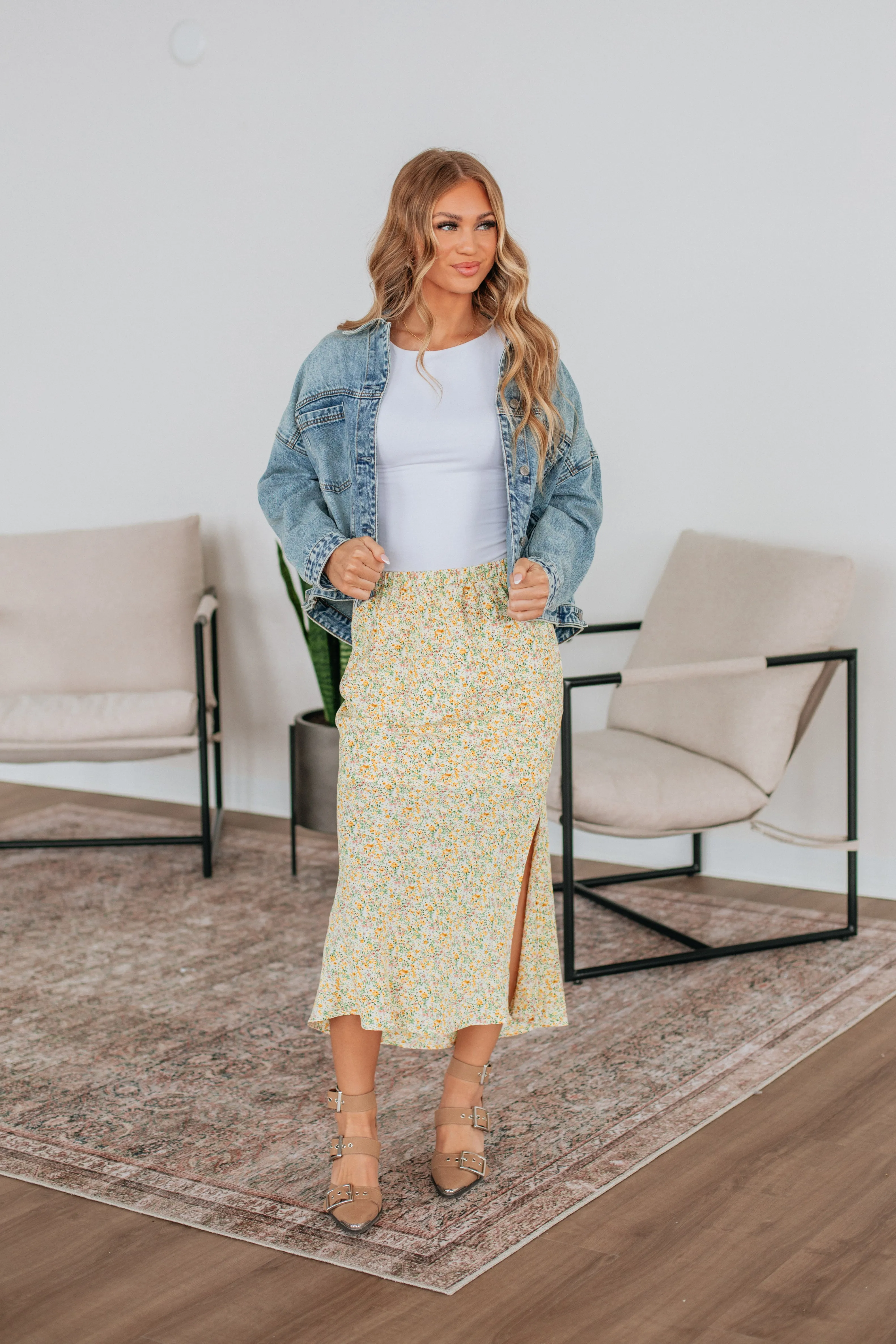 Posey Floral Skirt - Marigold Mix