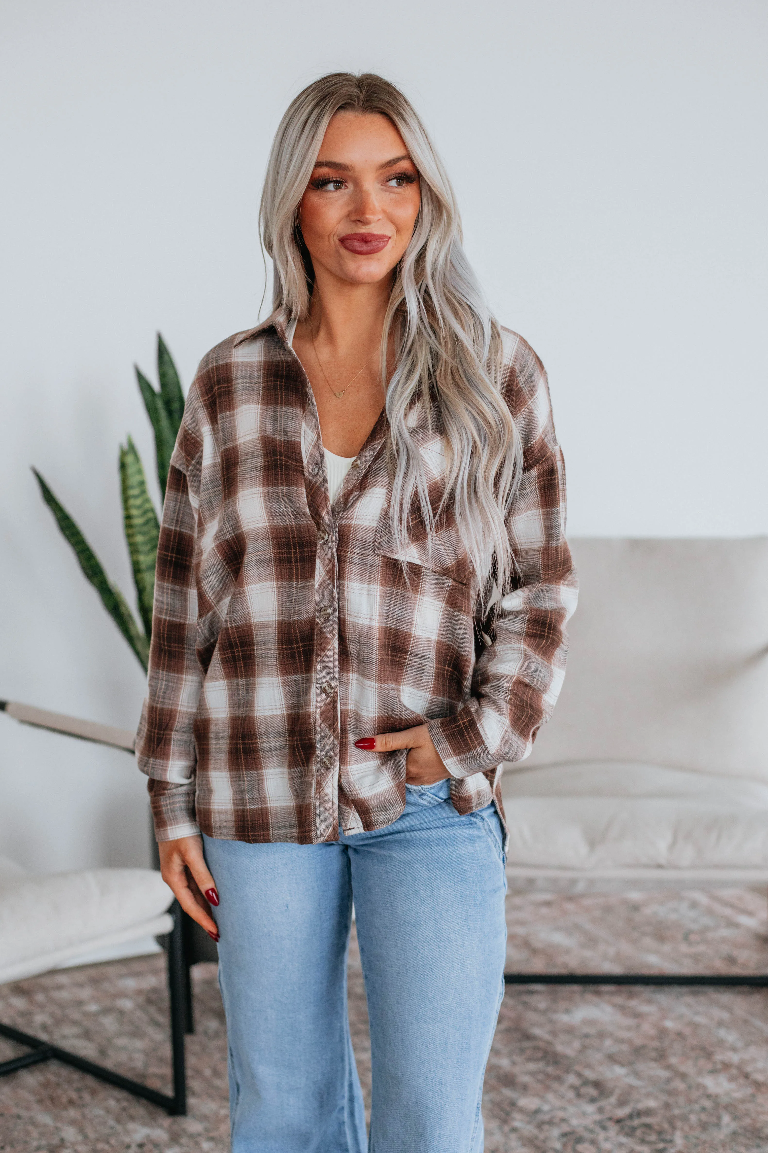 Rowson Flannel Top - Mocha