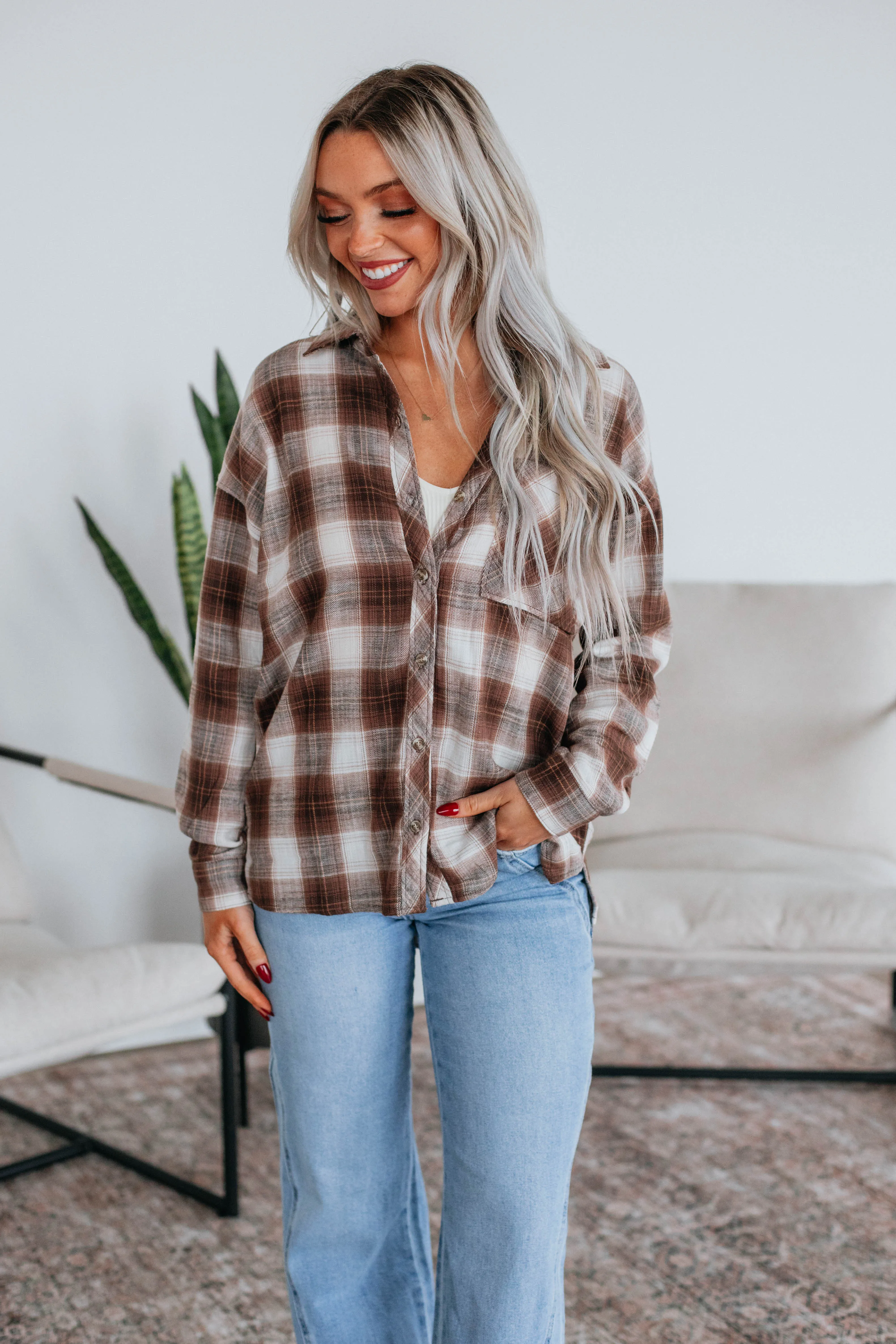 Rowson Flannel Top - Mocha