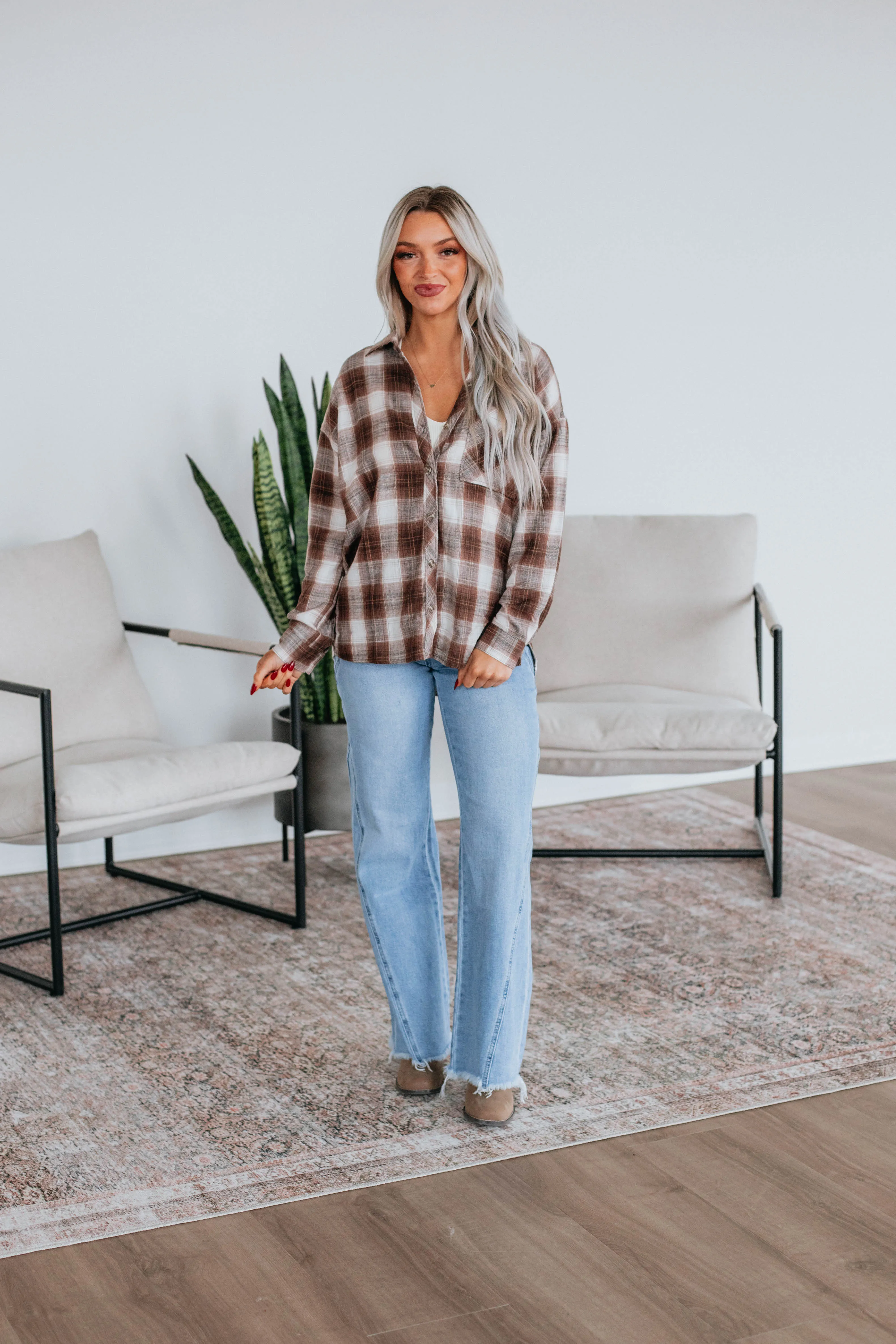 Rowson Flannel Top - Mocha