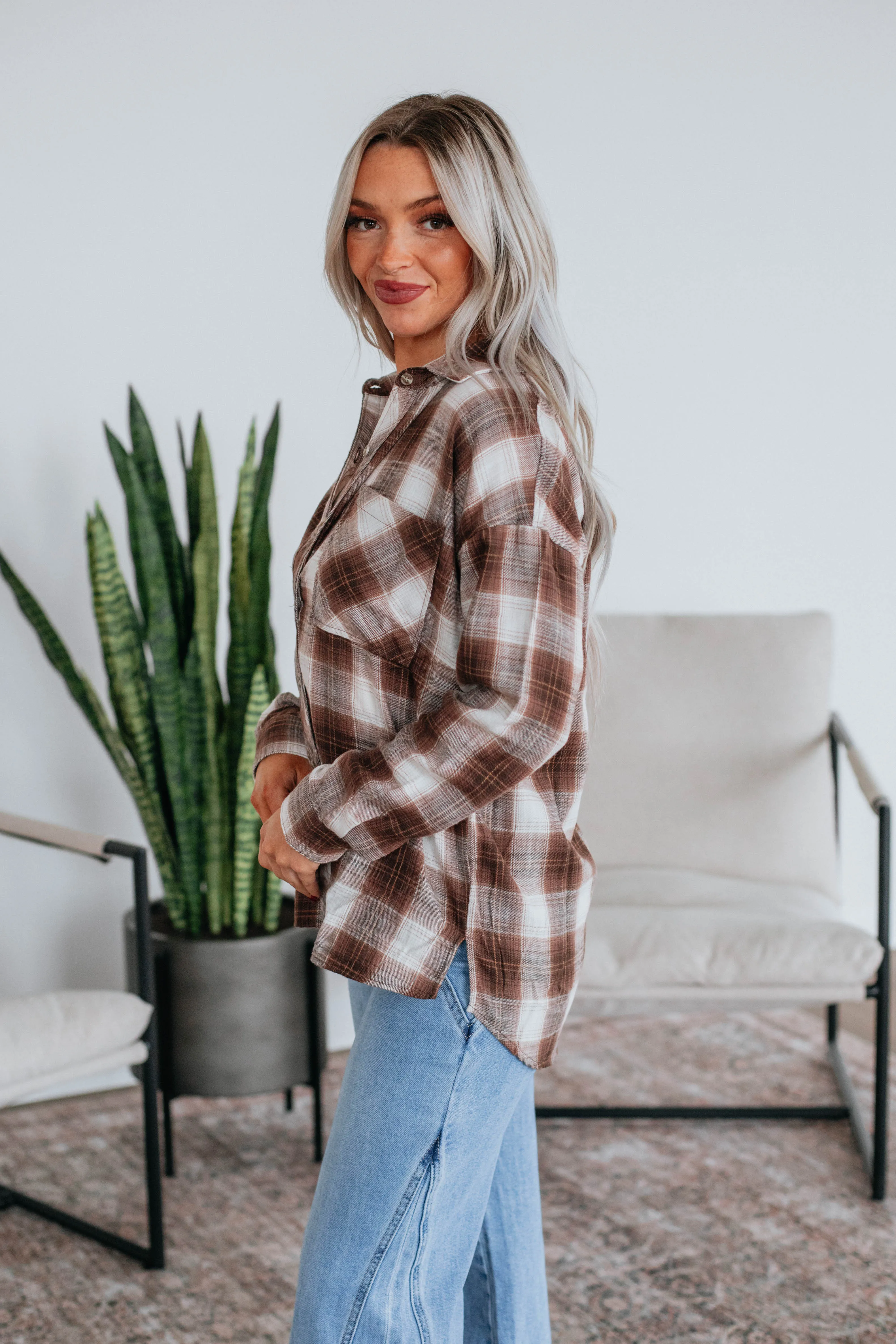 Rowson Flannel Top - Mocha
