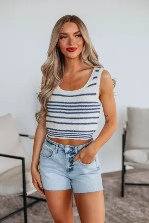Scottie Striped Tank - Navy Mix