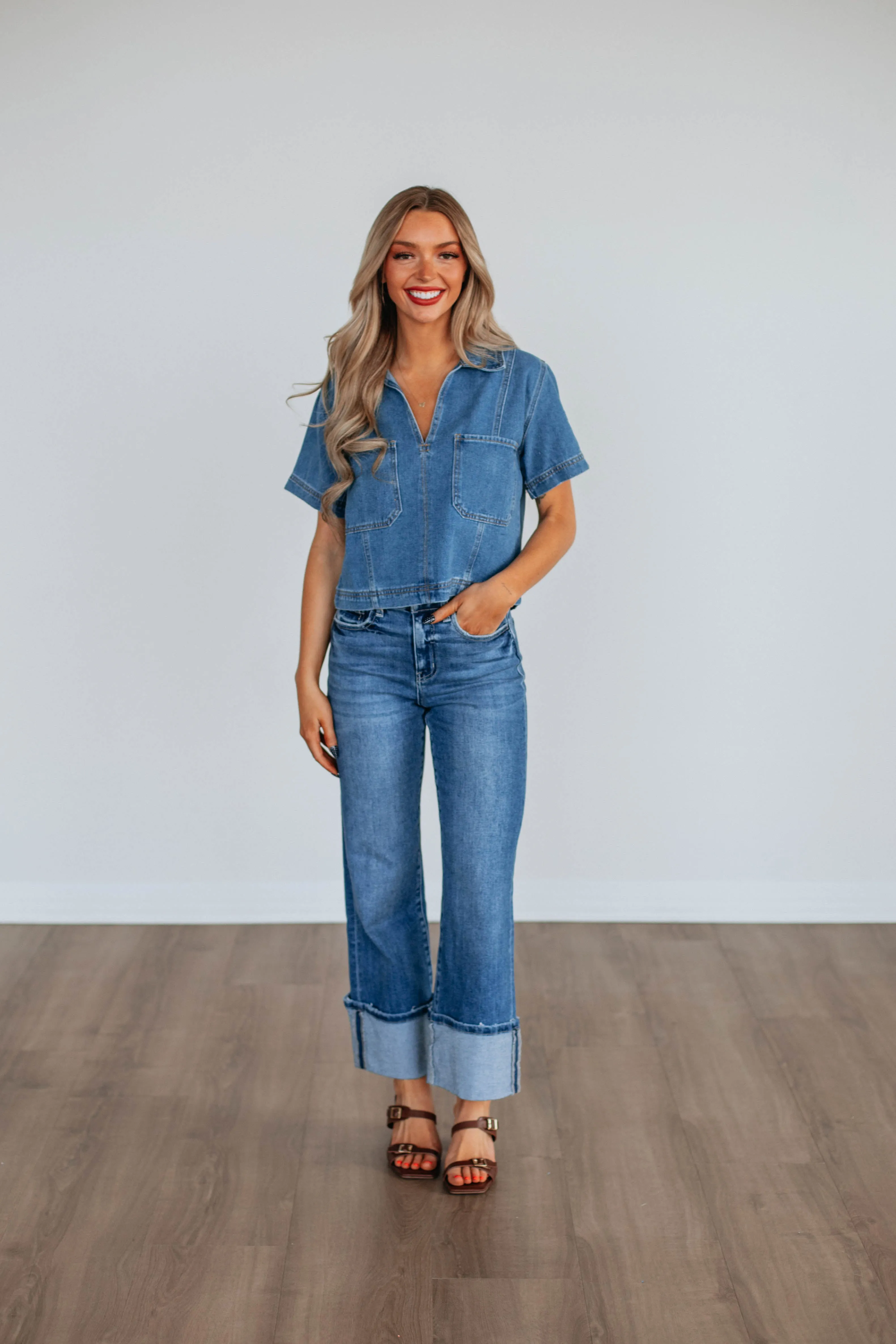 Siyana Denim Top