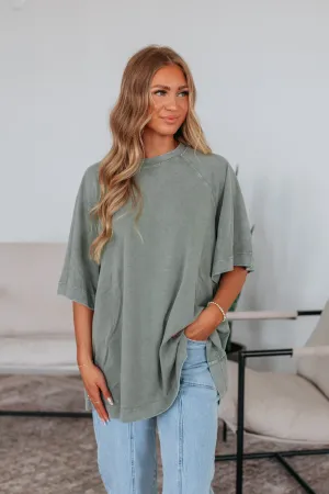 Skylen Oversized Tee - Moss