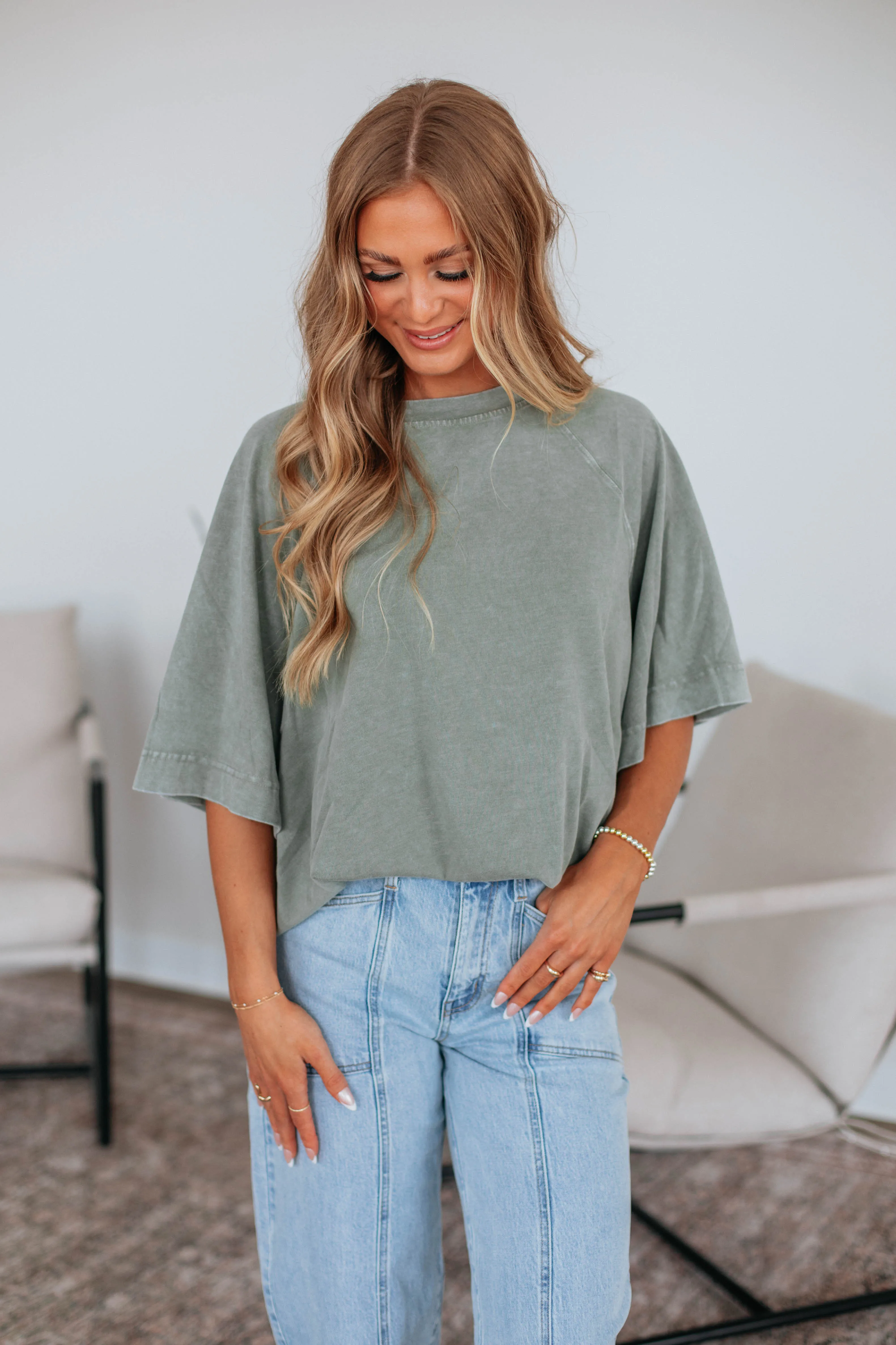 Skylen Oversized Tee - Moss