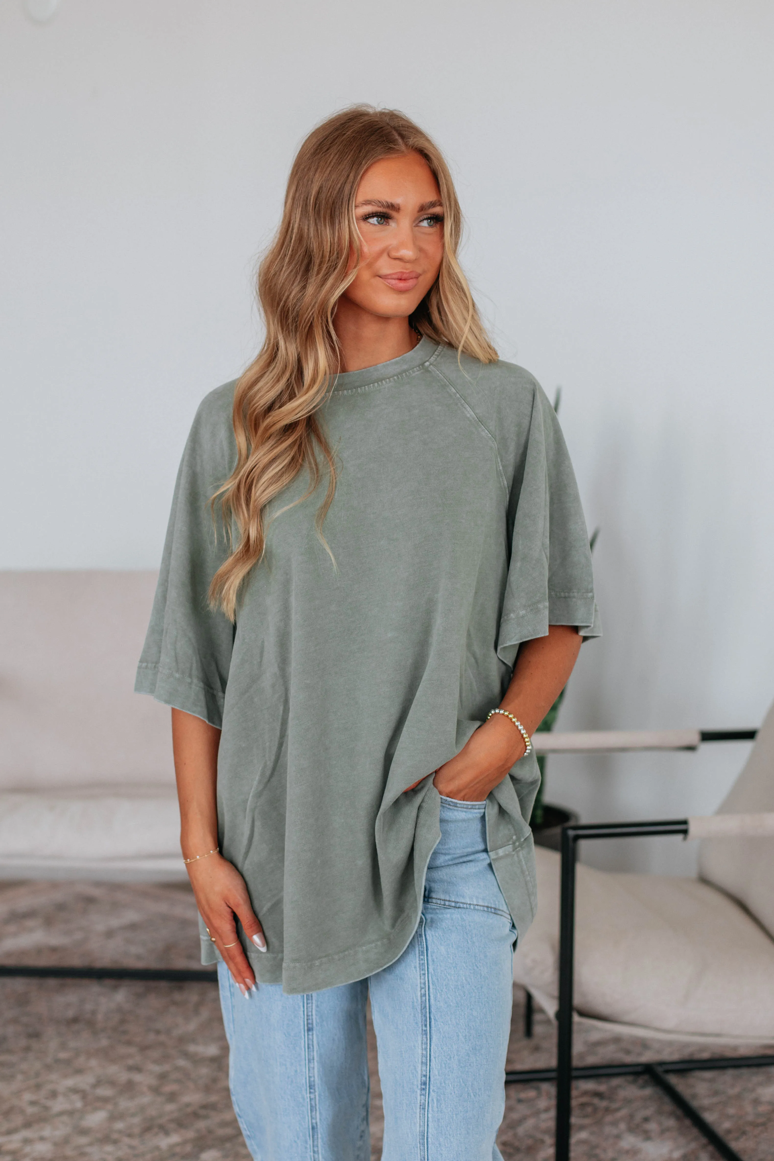 Skylen Oversized Tee - Moss