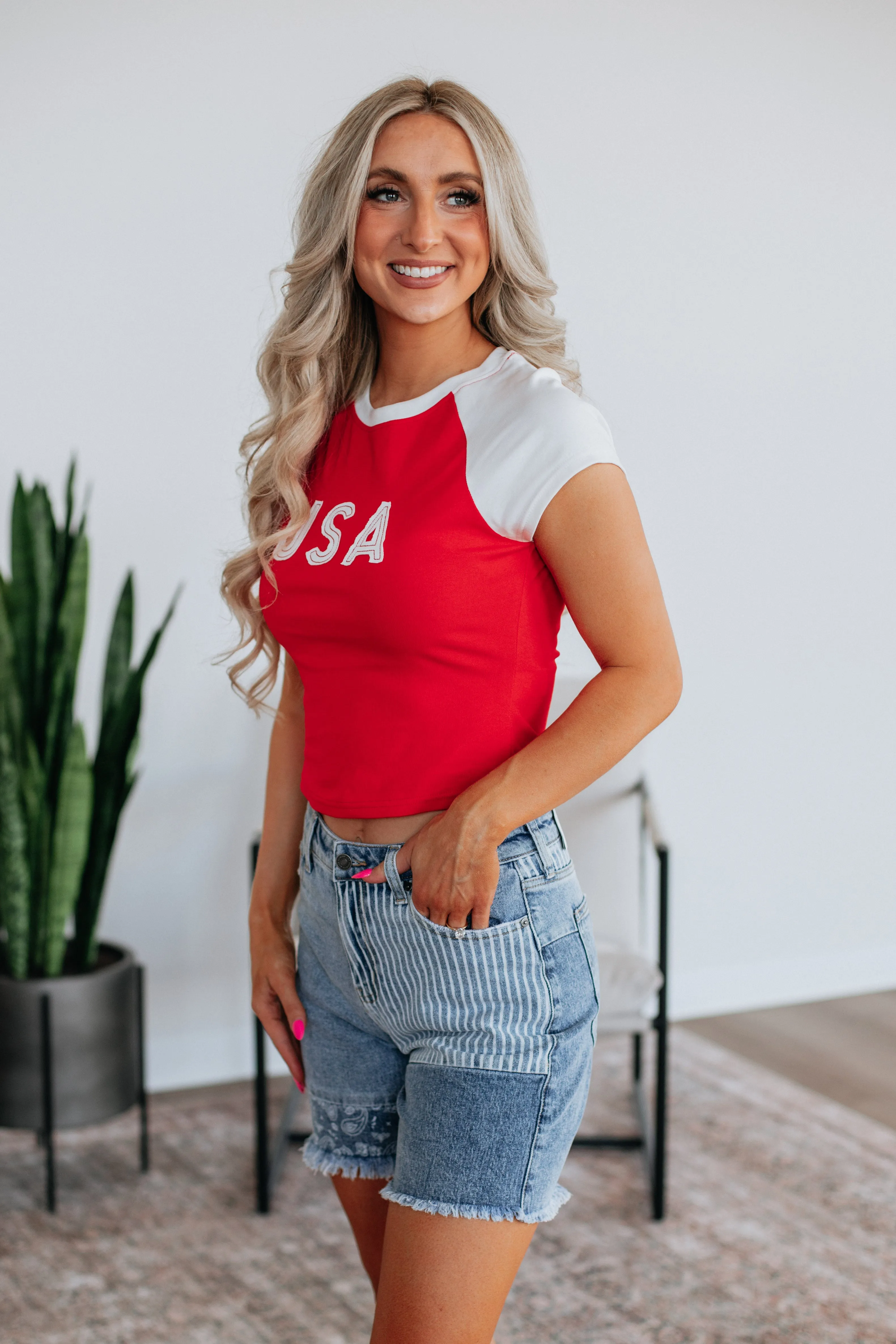 Team USA Tee - Cherry