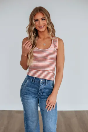 Theo Striped Tank - Terracotta Mix