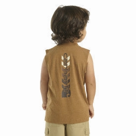 Youth Boys Sleeveless Graphic Logo T-Shirt - Carhartt Brown Heather