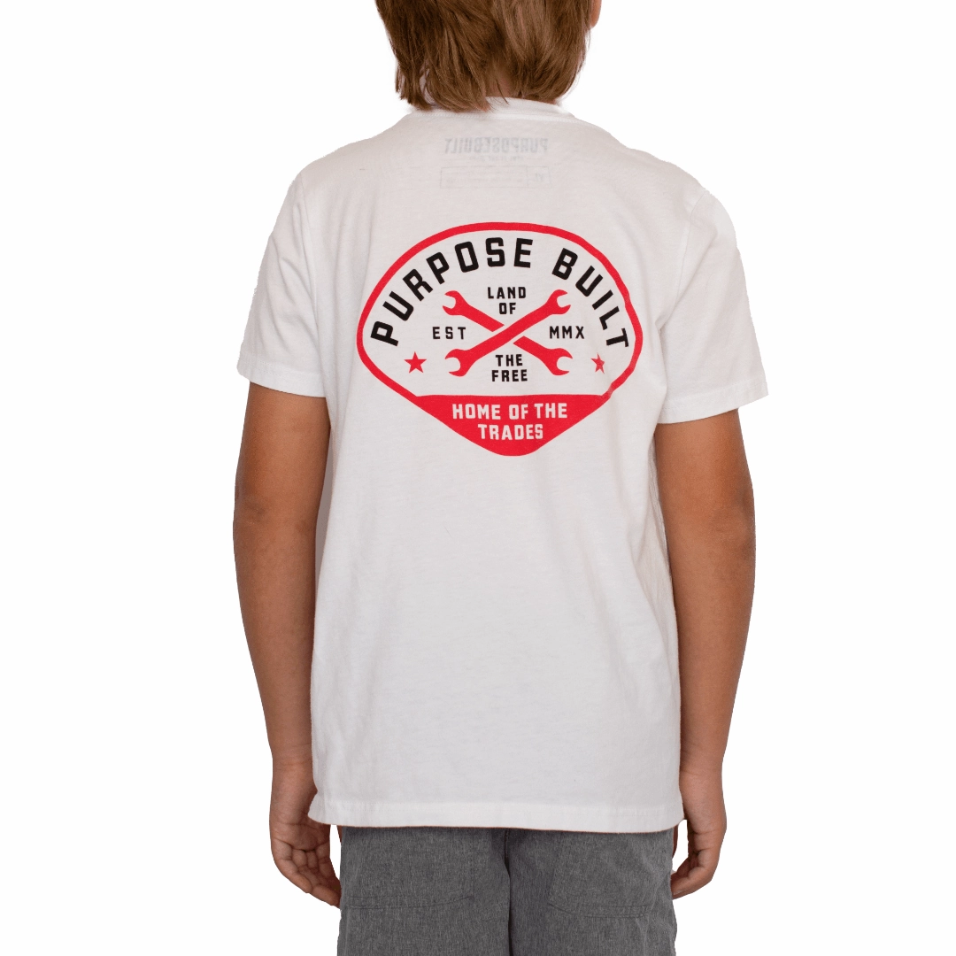 Youth Hot Wrenches Tee, White