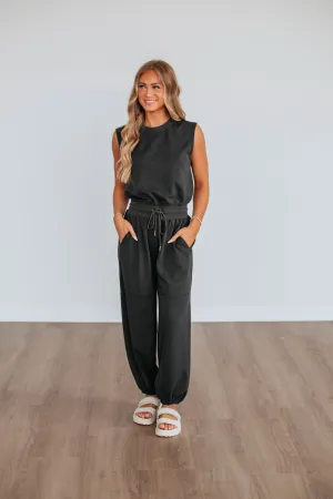 Zee Lounge Jumpsuit - Ash