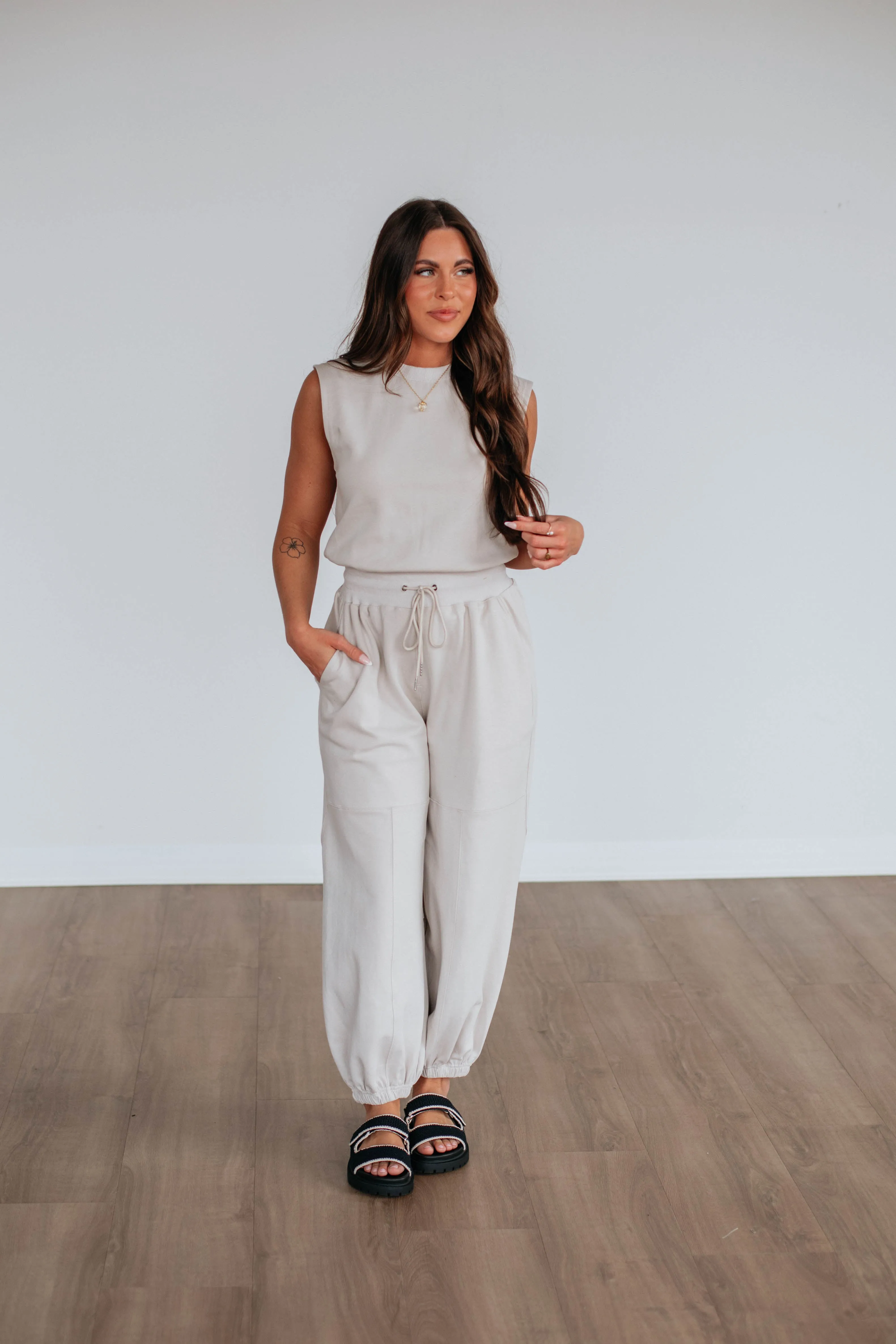 Zee Lounge Jumpsuit - Ecru