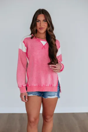 Zolla Colorblock Sweatshirt - Retro Pink Mix